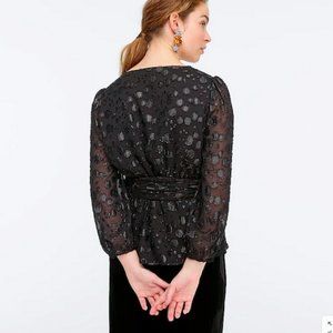 J. Crew V-Neck Tie-Waist Top